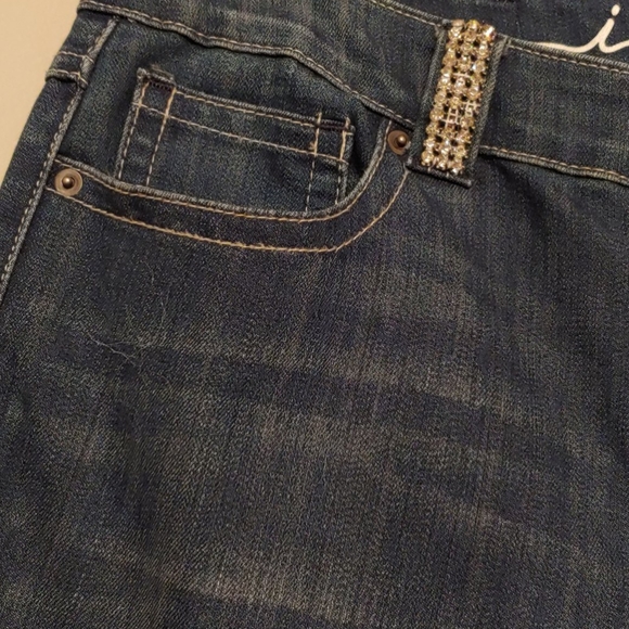 INC Denim Jeans with Rhinestone Trim Boot Leg Regular fit Size 8 - Picture 9 of 13